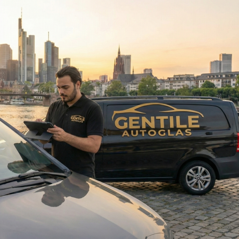 Autoglas-Spezialist Gentile: Mobiler Scheibenaustausch inkl. System-Kalibrierung in Offenbach und Umgebung.