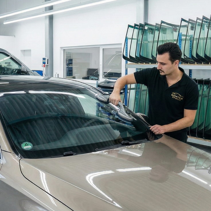 Windschutzscheibe, Autoscheibe, Frontscheibe, Seitenscheibe, Heckscheibe wechsel Offenbach Gentile Autoglas
Fachgerechter Frontscheibenwech